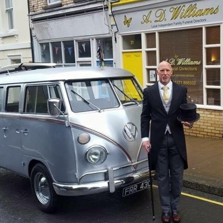 A D Williams vw splitscreen camper bus | A D Williams North Devon Funeral Directors